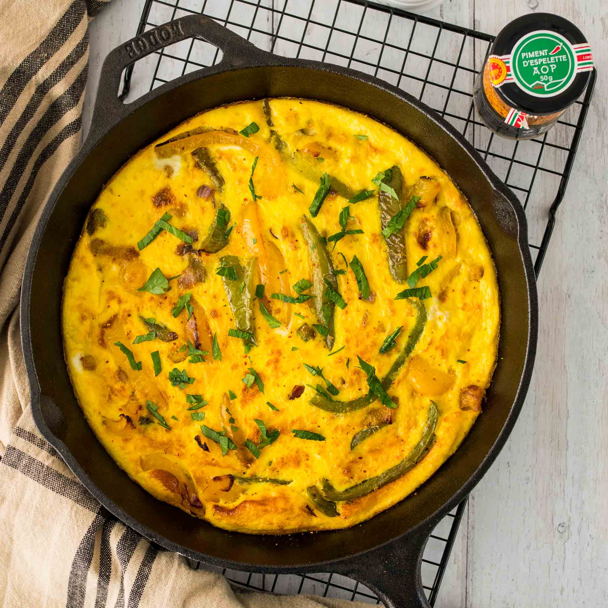 Omelette aux poivrons